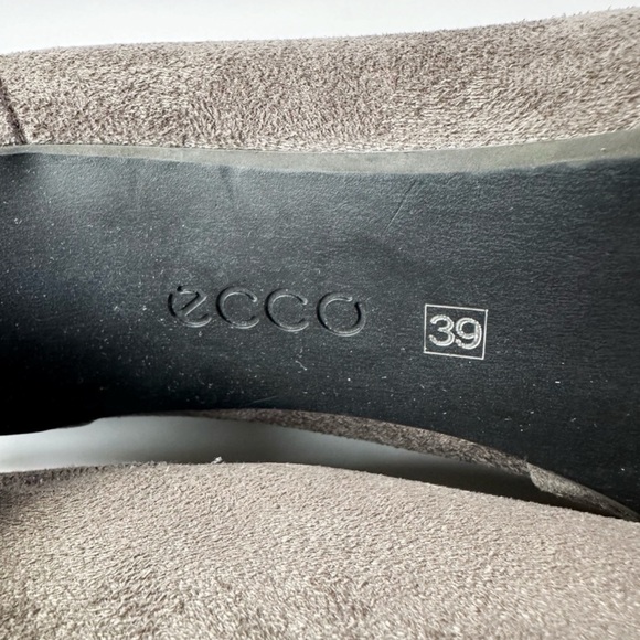 ECCO Woman Gray Suede Ankle Heel Boots EU39 Classic Contemporary - Picture 10 of 10